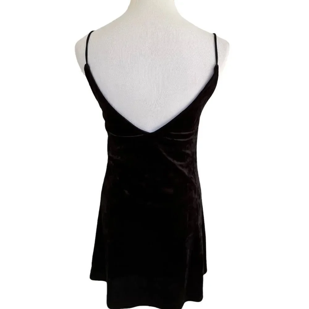Kendall & Kylie Black Velvet Mini Dress XS